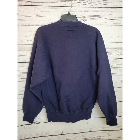 Eastern Il University Alpha Sigma Navy Blue Pullover Sweatshirt Womens Medium - Picture 2 of 11